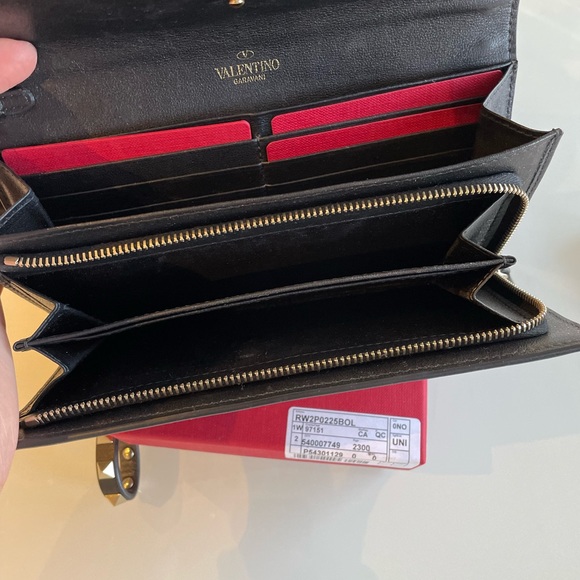 Valentino Black Clutch with Gold Studs - Picture 4 of 5